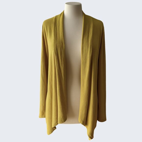 Anthropologie Saturday Sunday Cardigan Sweater Fleece Soft Mustard Yellow XS - Picture 6 of 8